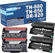 TN880 TN850 Toner Cartridge and DR820 Drum Unit Replacement Compatible with Brother DR 820 DR-820 TN