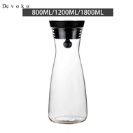 Devoko Cold Water Jug Hot Cold Water Pitcher for Hot Cold Water Juice Refrigerator