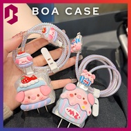 BOA CASE - Adorable pig-shaped iPhone charging cable cover for iPhone 18W/20W/35W charger