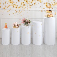 LOMC|5pcs Cylinder Stand Covers Cylinder Pedestal Stand Covers Party Wedding decor