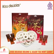 Kiss Delicias Tea Mint Candy / Sugar Free Candy Oolong Tea Black Tea Flavor Halal 60g