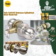 Yale 4147 Entrance Cylindrical Door Knob Set US32D Satin Stainless Steel US11 CA4147 | Cylindrical D