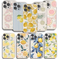 Phone Case For Samsung Galaxy S25 Edge S24 Ultra Plus S24FE S23FE A36 A26 A16 5G Flower Lemon Summer