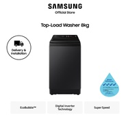 [Climate Voucher Eligible] Samsung WA80CG4546BVSP, Top Load Washing Machine, 8kg, 4 Ticks, with Ecob