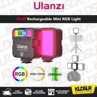 Ulanzi VL-49 /VL49 RGB LED Video Light Battery On Camera Vlog Photography Lighting Ultra Thin LED