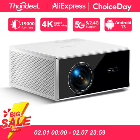 ThundeaL 2K 4K Full HD 1080P Projector TDA7W 32G Android WiFi Home Theater TDA7 Beam Projector Outdo
