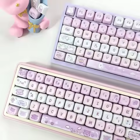Cartoon Mechanical Keyboard Keycaps 95 Keys Anime Chikawa Keycaps Kawaii Hachi Usagi Bpt Thermosubli