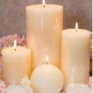 White Cylinder Scented Candle Set, Home Decor For Bedroom, Wedding Decoration
