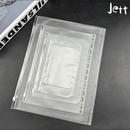 Zipper Binder Ziplock A6/A7 A5/B5 6-hole PVC Transparent Hand Book/Ziplock Storage Bag Zipper bag Ac
