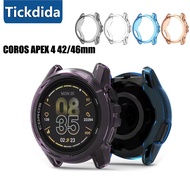 Protection Case for COROS APEX 4 42/46mm Smart Watch Protector Frame Soft Crystal Clear TPU Case for