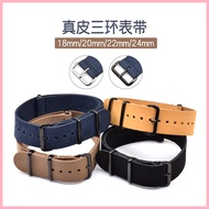 สายหนังแท้สามห่วงเหมาะสำหรับ Seiko Timmei สิบสายนาฬิกาหนังสำหรับ Apple Watch ฝ้าที่22mm2สายนาฬิกา4มม