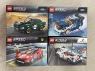 LEGO  樂高 Speed 絕版 75887 Porsche 919 Hybrid, 75886 Ferrari 488 GT3, 75885 Ford Fiesta M-Sport, 75884 Ford Mustang Fastback 合售