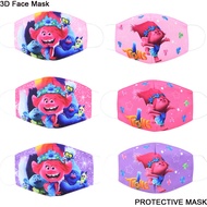 Trolls Printed Face Mask Cartoon Design Kids Baby Girls Cotton Masks Anti Dust Face Mask