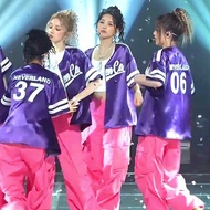ZXH Kababaihang Singer Group Kpop Stage Outfit Kababaihang Jazz Dance Costumes Purple Shirt Hiphop