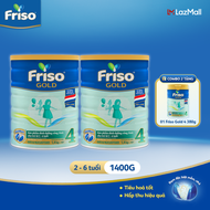 [Tặng 1 Lon Gold 4 380g] Bộ 2 Lon Sữa Bột Friso Gold 4 1400g/lon (cho trẻ từ 2-6 tuổi)