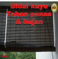 bidai kayu wooden blinds blind wood Tahan Panas dan Hujan [ 5 x 8 kaki ]