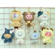 Kpop Idol Jimin Jungkook Jhope Baby More Fluffy Plush Doll Keyring Stuffed Toys Kids Gift