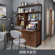 找得 - 小戶型多功能折疊床書桌床書架隱形床櫃（胡桃色 120CM 包安裝）15032