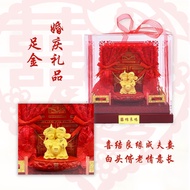 Wedding Gift | 999 Gold | ROM Display | Newlywed | Wedding Ornament | Gold Gift | Couple Love | Fore