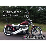 Shinko Tires Tyres Tayar SR777 White Wall HARLEY DAVIDSON CHOPPER CLASSIC CRUISER 90/90-21 100/90-19 120/70-21 130/90B16