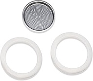 Replacement Rubber Gasket (x2) & Filter Plate (x1) for London Sip Espresso Maker (3-cup)