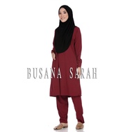 Jubah seluar muslimah set umrah murah hitam putih plus size S to 6xl