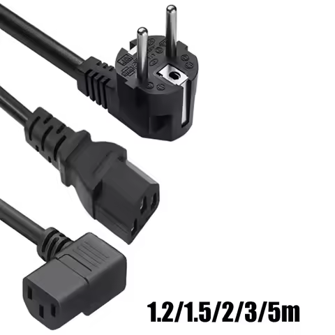 EU Plug Power Extension Cord 1.2/1.5/1.8/3/5m IEC320 C13 Euro Plug Power Supply Cable For HP Dell La