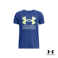 Under Armour เสื้อแขนสั้น UA Tech™ Hybrid Print สำหรับเด็กผู้ชาย