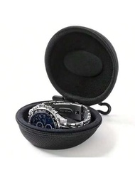 1入手錶收納袋,旅行手錶盒,帶拉鍊的單個可攜式手錶收納盒,適用於腕錶和智能手錶