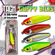 Gewang TACHI Guppy Bilis 4cm/3.3g Sinking Minnow | Umpan Casting Padu Sebarau PB Kerapu Kolam Sungai