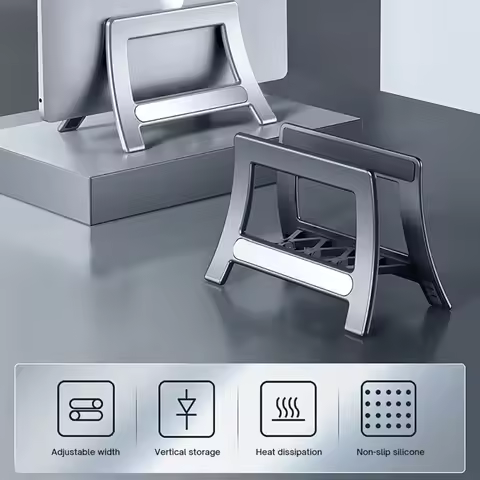 PC Laptop Stand Gravity Adjustment Portable Vertical Adjustable Notebook Mount Support Base Holder f