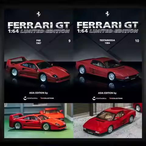 PreSale TW 1:64 FERRARI TESTAROSSA 1984 F40 1987 Magazine Limited In Books Diecast Car Model Collect