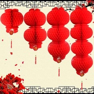 小紅燈籠掛飾結婚慶典新年喜慶紅燈籠開業裝飾場景布置連串紙燈籠