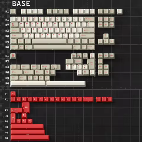 [Base kit] PBTfans Overtime PBT material Dye-sub Cherry profile KBDfans keycaps