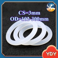 O-ring gasket CS3mm*OD102-300mm O-ring white silicone seal ring food grade seal waterproof rubber ri