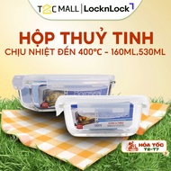 LocknLock Glass Food Container 160ml, 530ml Box With Lid ️️️Heat Resistant Plastic LLG413, LLG426 Pr