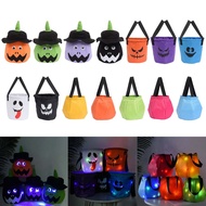 cozy Halloween Decorative Hat Pumpkin Bucket Pumpkin Bucket Halloween Basket Lights