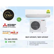 MITSUBISHI ELECTRIC STARMEX SYSTEM 1 (24K) INVERTER AIRCON WITH INSTALLATION (3 TICKS)