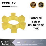 KOBEI PU Spider (ID-40 OD-90 T-18) SBT 90 Rubber Jaw Coupling Component