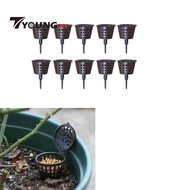 [Available] 10Pcs Plastic Fertilizer Basket Box with Cover for Garden Bonsai Plant