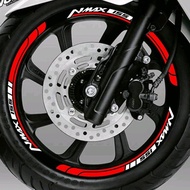 Aksesoris Motor NMAX - Stiker Motor NMAX - Striping Cutting NMAX Stiker Velg Yamaha NMAX Merah – Var
