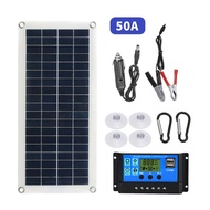 Portable 300W Solar Flexible Panel Kit 12V Switch USB Solar Board With Controller Waterproof Solar C