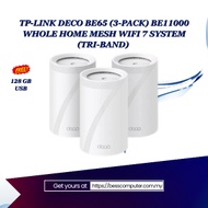 TP-LINK DECO BE65 (3-PACK) BE11000 WHOLE HOME MESH WIFI 7 SYSTEM (TRI-BAND)