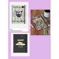 Gudetama A5 Notebook Go ‘Em Tiger A5 Notebook Cat Sleep All Day Cry All Night SpinOut A4 Size Typo