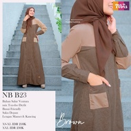 GAMIS WANITA DEWASA NIBRAS NB B23 -  NIBRAS ORIGINAL - GAMIS MODERN TERBARU