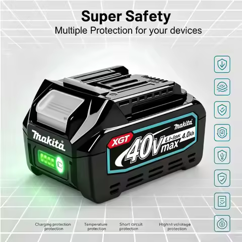 Makita 40V Max XGT battery, 4Ah Rechargeable Lithium-ion Original Battery for makita 40V BL4025，BL40