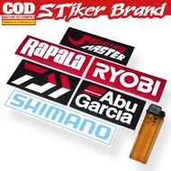 Stiker Brand Pancing Shimano dan Lain Lain Untuk Tackle Box Sepeda