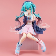 โมเดลฟิกเกอร์ตัวการ์ตูน Hatsune Miku 14cm, โมเดลของเล่นตั้งโต๊ะคอมพิวเตอร์ตกแต่งหน้าเค้กของเล่นน่ารั