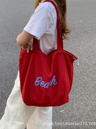 Túi Tote Đeo Vai Thời Trang Dung Tích Lớn Mùa Xuân Hè Cho Nữ Túi Đi Làm Thường Ngày in Thẻ Nhãn Phon