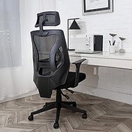 SMLZV office chairs, Mesh Office Chair Luxury Executive Chair Ergonomic Fabric Mesh Office Chair Adjustable and Swivel Chair with Lumbar Support Comfortable Breathable Seat with Mesh 123cm Colour Whit